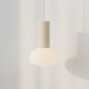 ALDEX Závěsné světlo Flo, béžové, 1 žárovka, sklo, stmívatelný, Krémová / jantar, Obývací pokoj / jídelna, kov, Design
