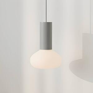 ALDEX Závěsné světlo Flo, šedé, 1 žárovka, sklo, stmívatelný, Hliník / šedá / zinek, Obývací pokoj / jídelna, kov, Design