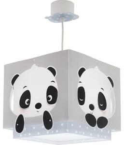 Dalber 63162T PANDA blue - Dětský lustr s fosforeskujícími motivy + Dárek LED žárovka (Dětský lustr v šedo modré barvě s pandou)