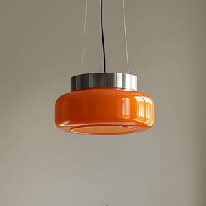 ALDEX Závěsné světlo BonBon, oranžové, Ø 25 cm, sklo, stmívatelný, Žlutá / oranžová, Obývací pokoj / jídelna, Design