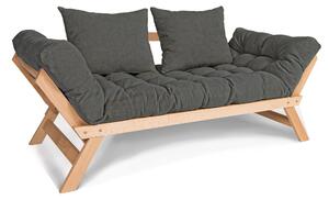 MarLiving Rozkládací futonová pohovka BREEZIO 01 170 cm z masivu/šedá