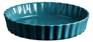 Tyrkysově modrá keramická koláčová forma Emile Henry, ⌀ 24 cm