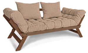 MarLiving Rozkládací futonová pohovka BREEZIO 03 170 cm z masivu/béžová