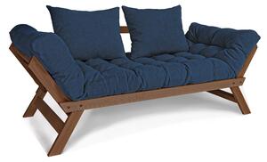 MarLiving Rozkládací futonová pohovka BREEZIO 03 170 cm z masivu/modrá