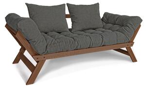 MarLiving Rozkládací futonová pohovka BREEZIO 03 170 cm z masivu/šedá