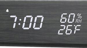 Verk 01771 Multifunkční digitální hodiny s teploměrem černé