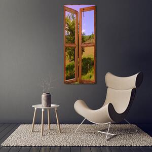 Vertikální Fotoobraz na skle Krajina za oknem osv-3292508