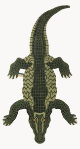 Ručně všívaný vlněný koberec's vysokým vlasem Coolio Crocodile
