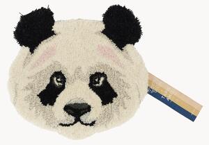 Malý ručně všívaný vlněný koberec's vysokým vlasem Plumpy Panda