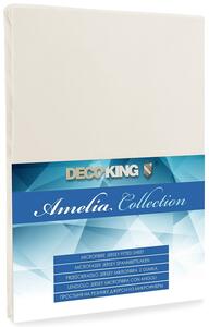 Jersey prostěradlo z mikrovlákna DecoKing Amelia krémové