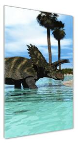 Vertikální Fotoobraz na skle Dinozaury na pláži osv-33738049