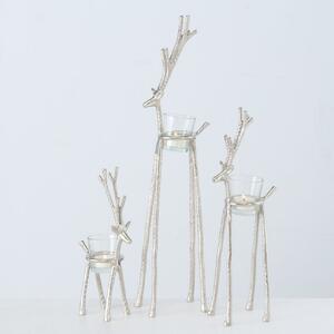 Svícen Reindeer 27 cm. silver