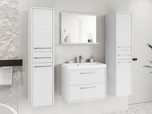 Koupelnový nábytek Tomeq III, Barva: biela / biela fala, Sifon k umyvadlu: ne, Baterie: ne Mirjan24 5903211333019