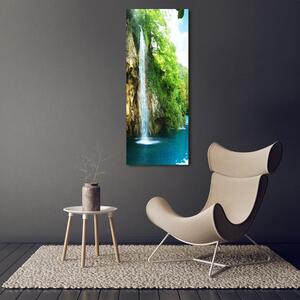 Vertikální Foto obraz skleněný svislý Vodopád v lese osv-36234695