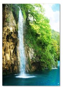 Vertikální Foto obraz skleněný svislý Vodopád v lese osv-36234695
