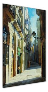 Vertikální Fotoobraz na skle Ulice Barcelony osv-37560792