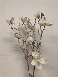 Umělá magnolie - růžová/bílá