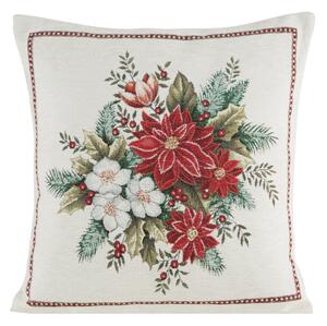 VÁNOČNÍ GOBELÍNOVÁ DEKORAČNÍ POVLAK NA POLŠTÁŘ MERRY5 45X45 CM VZOROVANÁ