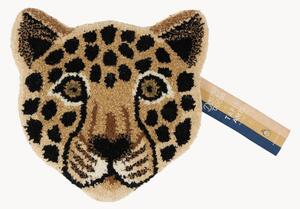 Malý ručně všívaný vlněný koberec Loony Leopard