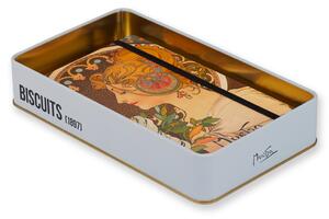 Plechová dóza Alfons Mucha – Buscuits, 24 × 14 × 4 cm