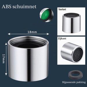 Aerátor na kohoutek, regulátor proudu vody, M18, 3 kusy, závit 18 mm, kovová koncovka na kohoutek, úsporný aerátor, filtr s chromovaným mosazným pouzdrem a těsněním, vhodný do kuchyně, koupelny a umyvadla