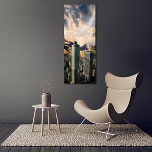 Vertikální Foto obraz na plátně Bouře nad Varšavou ocv-41880517