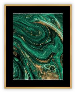 Obraz Abstract Green&Gold II 40 x 50 cm