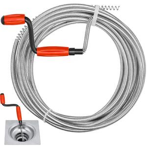 Čistič odpadů, 5 m × 6 mm, odstraňovač ucpání pro umyvadla a odpadní potrubí v koupelnách