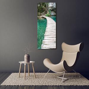 Vertikální Fotoobraz na skle Plitvická jezera osv-44743153