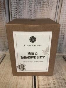 Sojová svíčka Kimmy Candles ,,Med a Tabákové listy"