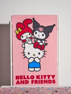 Sinsay - Bavlněný ručník Hello Kitty and Friends - pastelová růžová