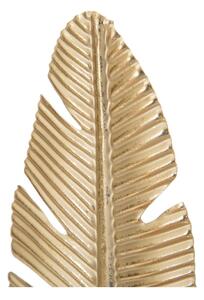 Dekorativní svícen ve zlaté barvě Mauro Ferretti Feather, výška 30 cm