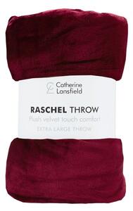 Červený přehoz 200x240 cm Raschel – Catherine Lansfield
