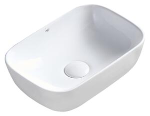 BPS-koupelny Keramické umyvadlo na desku MILO WH 455 45,5x32,5 cm, bílé