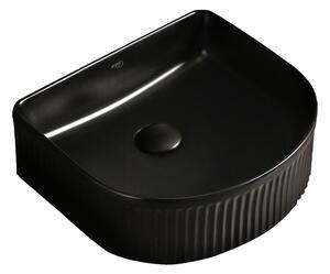 BPS-koupelny Keramické umyvadlo na desku FINO MTB 400 40x35 cm, černé matné