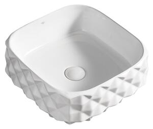 BPS-koupelny Keramické umyvadlo na desku PEARL WH 400 50x31 cm, bílé