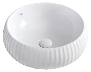 BPS-koupelny Keramické umyvadlo na desku NAOMI WH 400 ⌀ 40 cm, bílé
