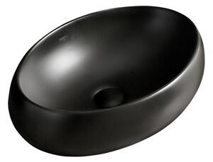 Hydrosan Keramické umyvadlo na desku CARI MTB 500 50x31 cm, černé matné