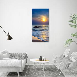 Vertikální Fotoobraz na skle Západ slunce pláž osv-47734929