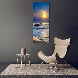 Vertikální Foto obraz na plátně Západ slunce pláž ocv-47734929