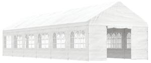 Altán se střechou bílý 13,38 x 4,08 x 3,22 m polyethylen