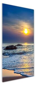 Vertikální Fotoobraz na skle Západ slunce pláž osv-47734929