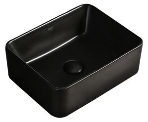 BPS-koupelny Keramické umyvadlo na desku LUXO MTB 410 41x31 cm, černé matné