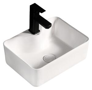 BPS-koupelny Keramické umyvadlo na desku ELISE WH 410 41x31 cm, bílé