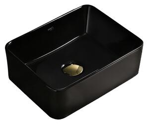 BPS-koupelny Keramické umyvadlo na desku LUXO BL 410 41x31 cm, černé