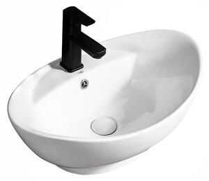BPS-koupelny Keramické umyvadlo na desku TERA WH 585 58,8x39 cm, bílé
