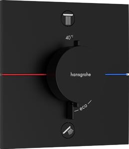 Hansgrohe ShowerSelect Comfort E Termostat pod omítku pro 2 spotřebiče, matná černá 15572670