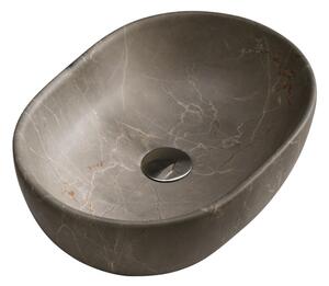 BPS-koupelny Keramické umyvadlo na desku NEO MAR9 480 48x34,5 cm, béžový mramor