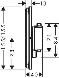 Hansgrohe ShowerSelect Comfort Q Termostat pod omítku pro 2 spotřebiče, matná bílá 15583700