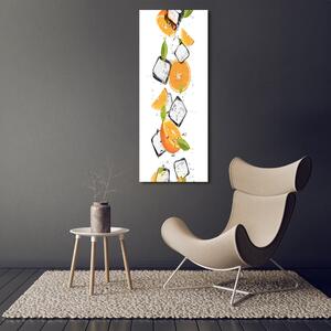 Vertikální Foto obraz skleněný svislý Pomeranče a led osv-50150012